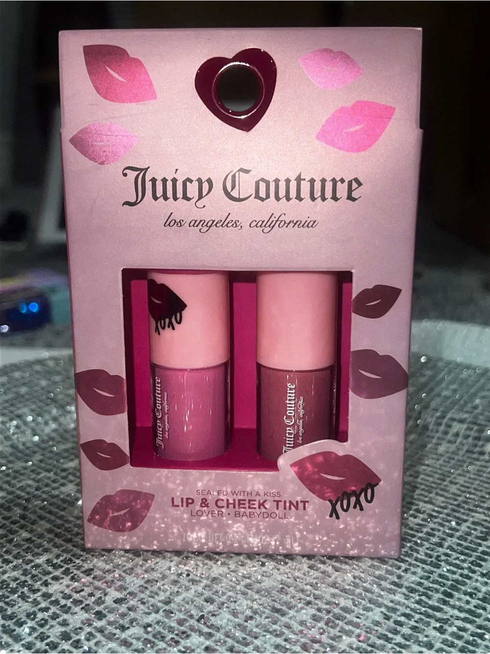 💕 Juicy Couture Sealed With a Kiss Lip & Cheek Tint Set – Lover + Babydoll 💕